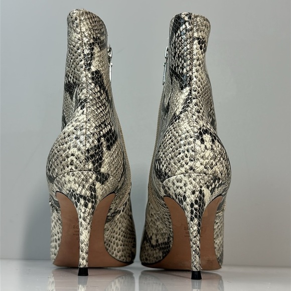 Schutz Bette Snake Leather Pointed Toe Booties Size 9.5 - Picture 6 of 16